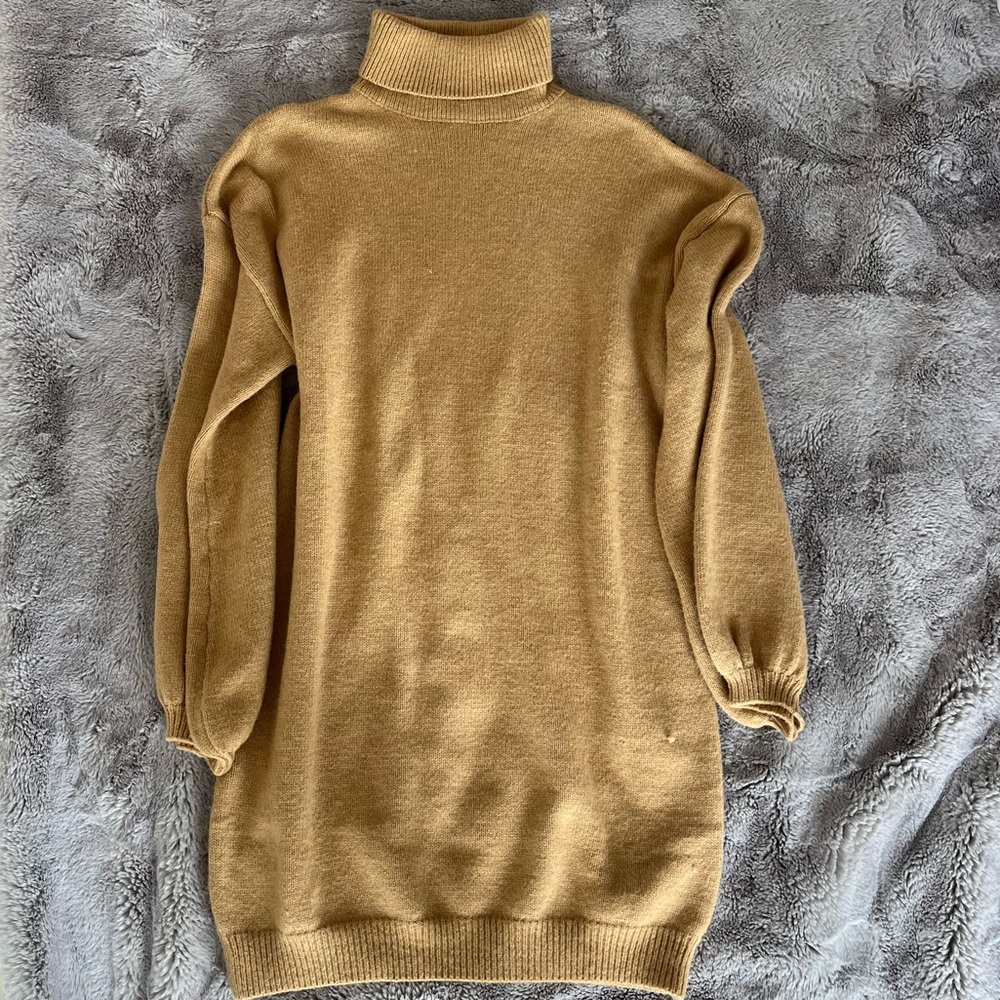 FOREVER 21 Tan Oversized Sweater Dress